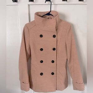 H&M Light Pink Short Pea Coat